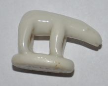 A Buller miniature figurine of a polar bare. Marks to base. Unusual piece