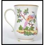 A Chelsea bell shape  tankard hand painted with bi