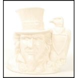 A rare Royal Doulton prototype character jug entitled ' Uncle Sam ', handle modelled the American