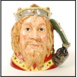 A Royal Doulton large character jug limited edition King Arthur D7055 with certificate 1069/1500.