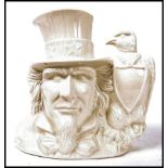 A rare Royal Doulton prototype character jug entitled ' Uncle Sam ', handle modelled the American