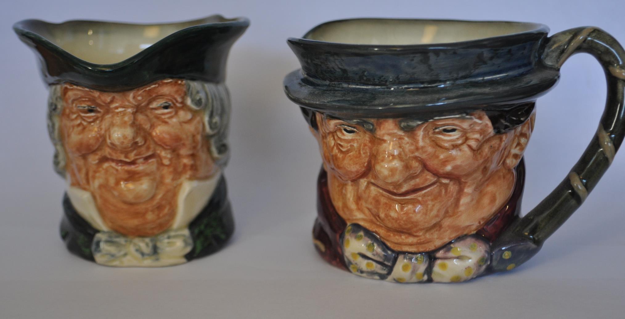 A pair of Royal Doulton Medium character jugs with Bentalls stamps 1935 Jubilee year. Parson Brown