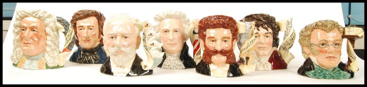 A group of seven Royal Doulton Character  jugs from The Composers series to include Johann Strauss