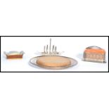 A collection of items to include a stunning Sardine dish, silver plated toast rack, Carlton Ware