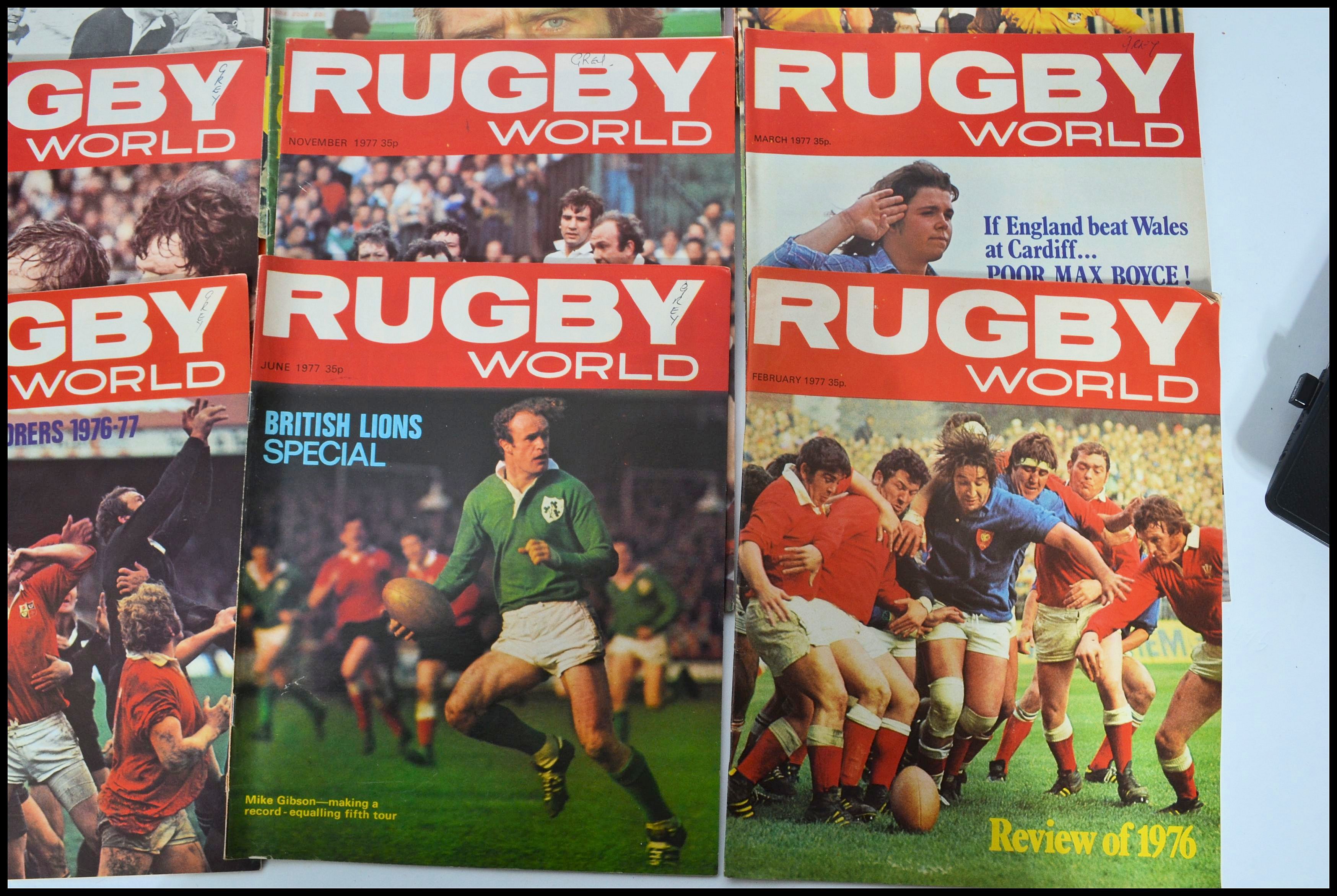 A collection of vintage / retro Rugby World magazines dating from 1970 running throughout the 70's - Image 2 of 6