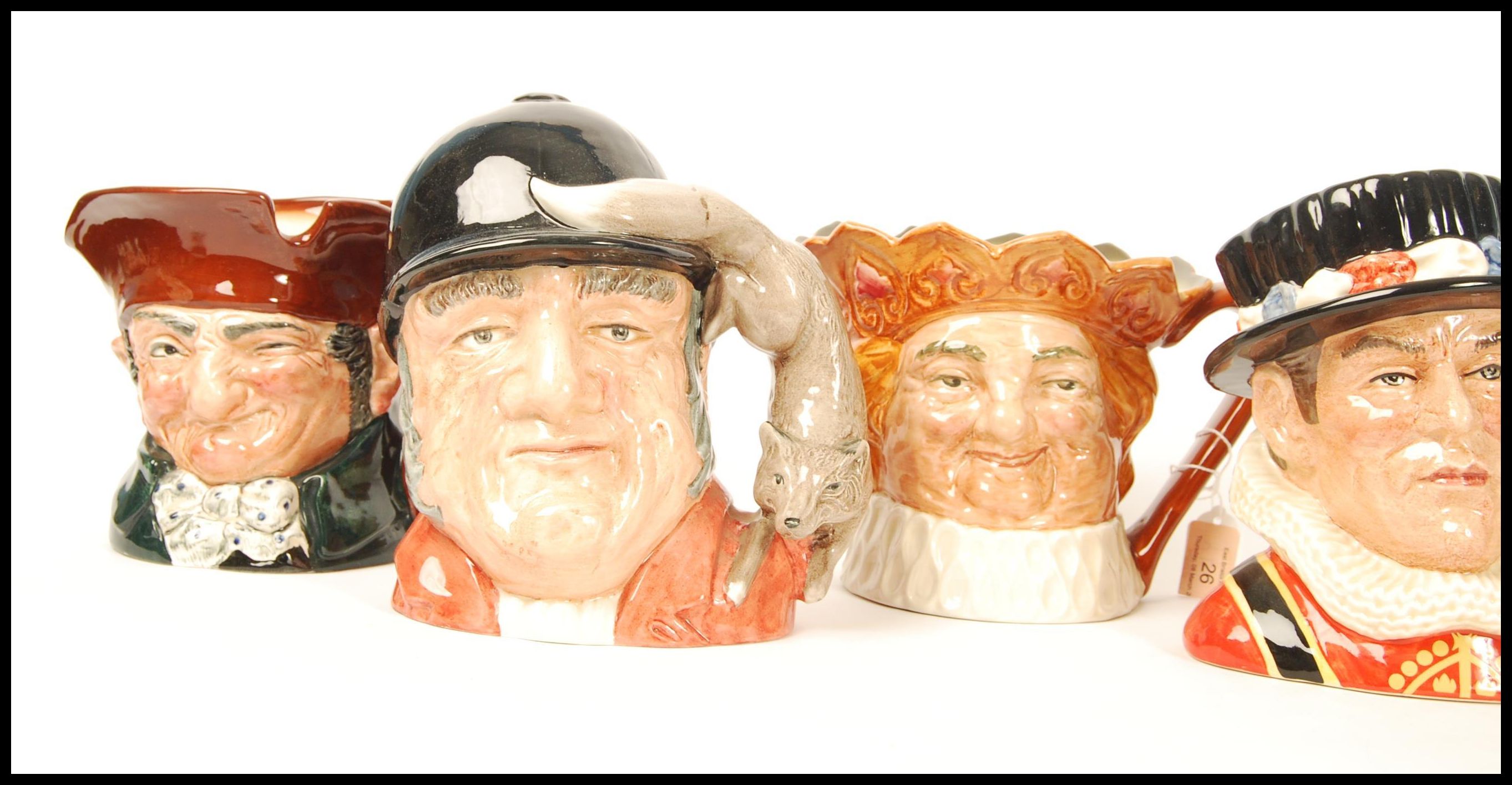 A group of six Royal Doulton character jugs to include Old King Cole , Yeoman D6873 , Old - Image 2 of 5