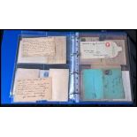 Large collection in two volumes of British Postal History Postal Stationery.  QV-Edward 7th (blue