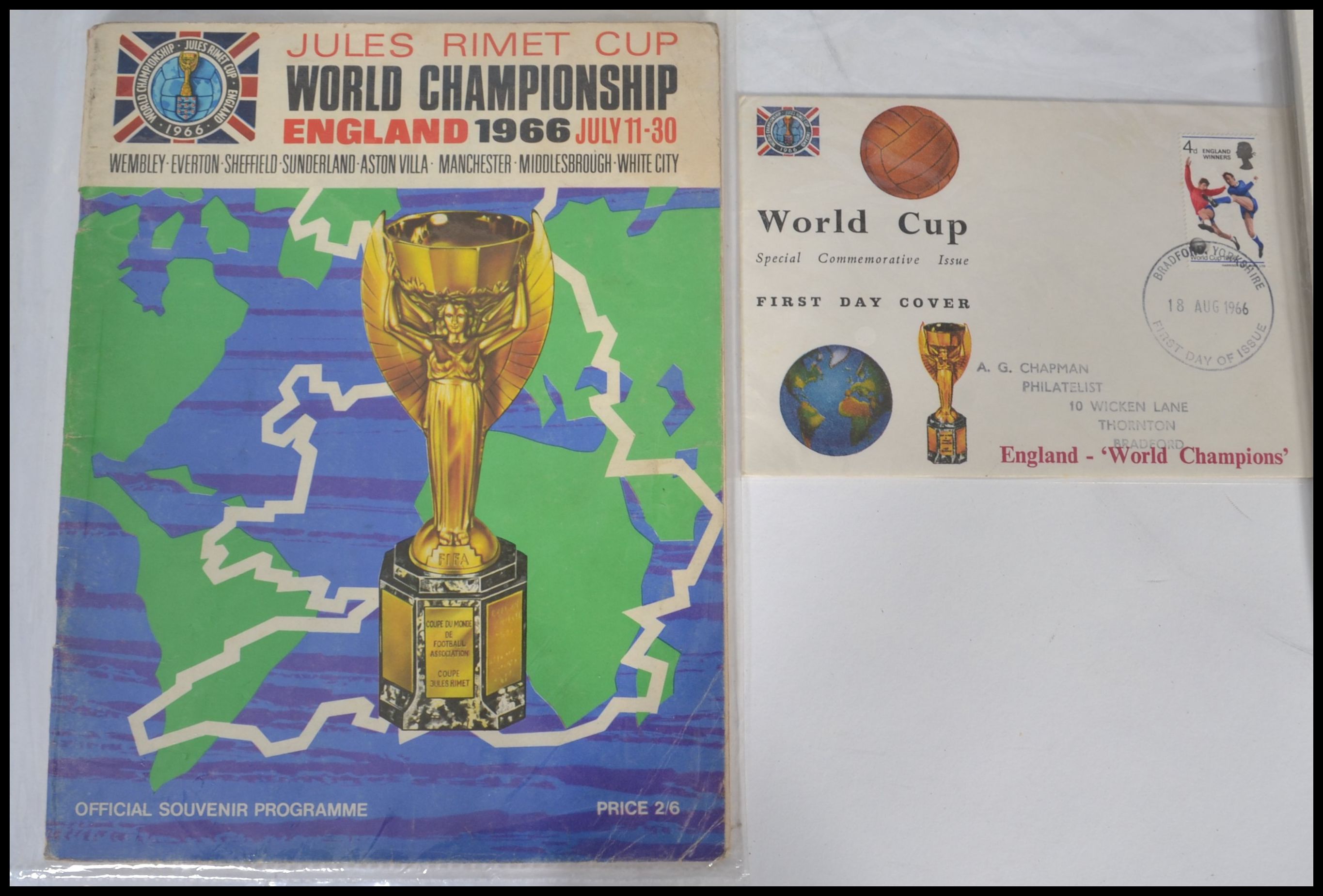 A collection of autographs and ephemera pertaining to the 1966 World Cup to include Bobby Charlton , - Image 4 of 9