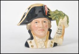 A Royal Doulton large character jug Captain Bligh D6967 with certificate and box. Character Jug Of