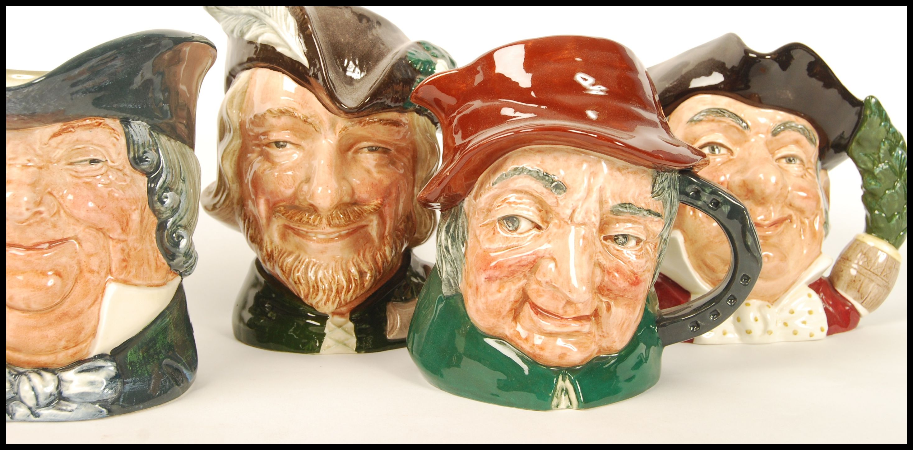 A group of Royal Doulton character jugs to include Old King Cole , Night Watchmen D6569 , Uncle - Image 3 of 5