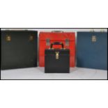 A collection of vintage and retro record storage / carry cases for both 12" l Long play - LP records