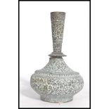 A 19th century Middle Eastern Bronze Mesopotamia baluster vase. The globular body decorated in