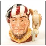 A Royal Doulton Large Character Jug The Falconer D6800, limited edition colour way for Peter Jones