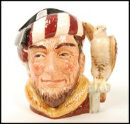 A Royal Doulton Large Character Jug The Falconer D6800, limited edition colour way for Peter Jones