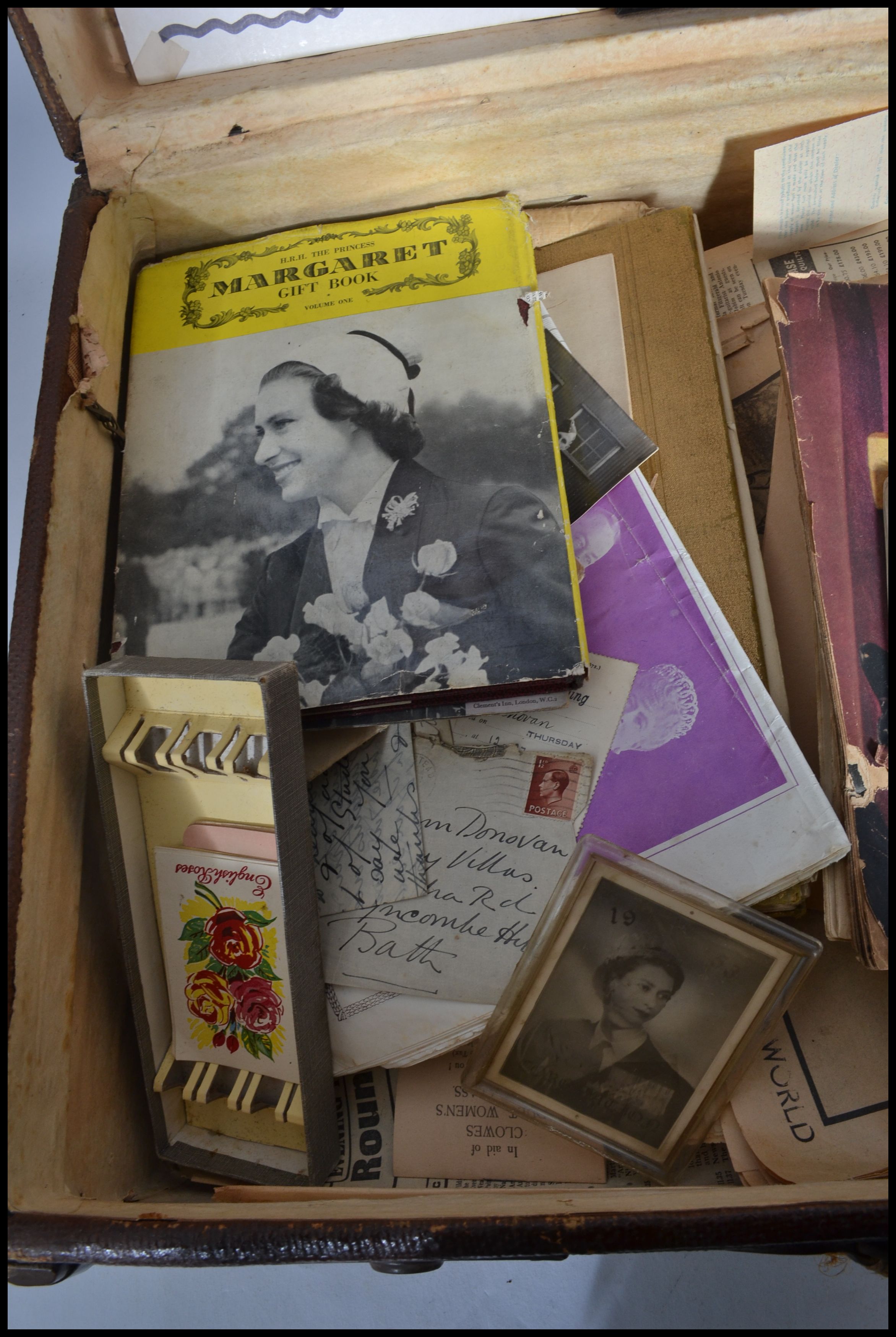 A large collection of ephemera held within a vintage suitcase to include licenses , photographs , - Image 5 of 10
