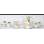 A vintage 20th century Noritake coffee service consisting of coffee pot , cups / cans , creamer