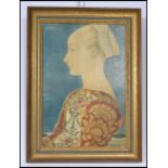 After Antonio Del Pollaiuolo 20th century Renaissance style oil on canvas print / Oleograph of a