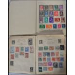 Two vintage stamp albums containing World stamps dating from the early 20th century to include