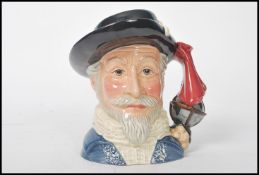 Royal Doulton large character jug Sir Walter Raleigh D7169 limited edition 847/1000 boxed with