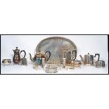 A good collection of silver plated items dating from the early 20th century to include tea sets,
