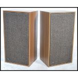 A pair of  retro 20th century teal cased Dual Type Cl 270 stereo speakers