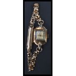 A vintage 20th century 9 carat gold Timor 17 jewel movement watch on 9ct bracelet. Weight without