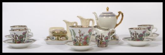 A collection of bone China dating from the 19th century to include Royal Worcester Ivory, Coalport