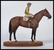 A Beswick model from the connoisseur series, "Nijinsky" with Lester Piggot UpThe jockey in shades of