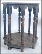 A Victorian carved oak 19th century centre / penny