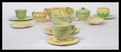 A good collection of vintage 20th century Art Deco ceramics by Carlton Ware in various  patterns, to
