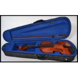 Violin ; a contemporary entry-level Violin. Appears largely in very good condition (missing bridge).