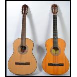 Two vintage Spanish style acoustic guitars - the first being an Encore, the other a Jose Ferrer ' El