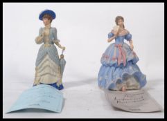 Two Wedgwood Spink commissioned ceramic figurines with certificates , The Imperial Banquet 1885 0561