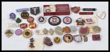 A good collection of vintage Enamel pin badges dating from the first half of the 20th century to