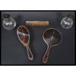 A stunning 20th century Edwardian silver hallmarked and tortoiseshell dressing table set