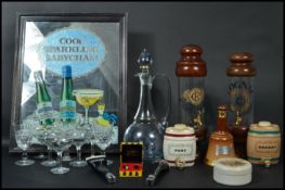 A large collection of vintage 20th century Breweriana and Advertising to include a Babycham mirror ,
