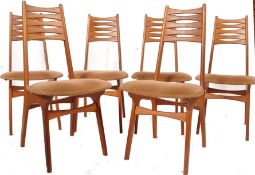A set of 6 mid century Niels Moller for Boltinge Stolefabrik Danish teak wood dining chair, model no