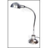 A vintage retro 20th century industrial anglepoise gooseneck desk lamp of tall form. The lamp of