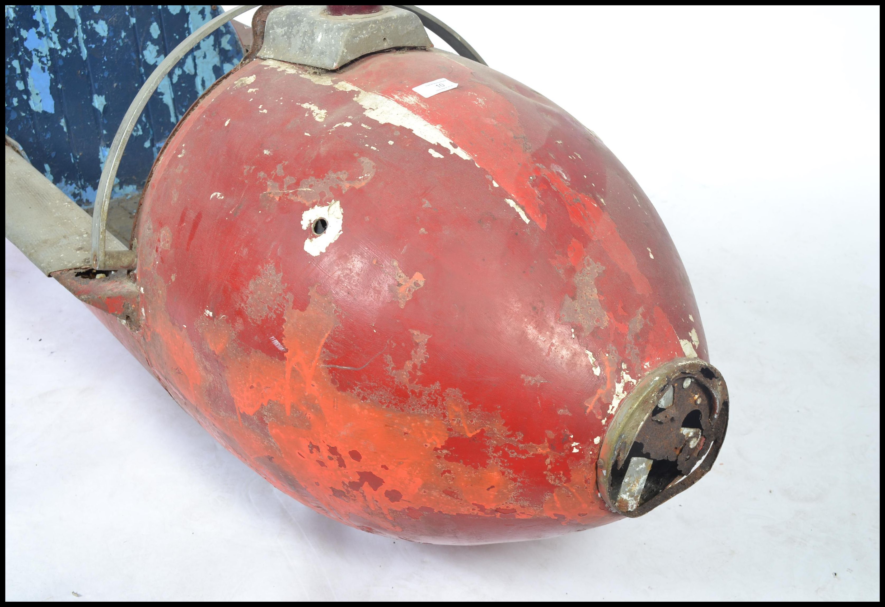 A mid century original fairground carousel ride spaceship rocket. The rocket with remains of - Image 4 of 6