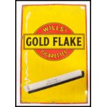 An original early 20th century Industrial advertising sign for Will's Gold Flake Cigarettes. Red