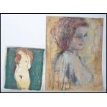 Michael Coote pastel  Titled ' Laura ' of a semi clad female, signed to corner. Measures 72cm high x