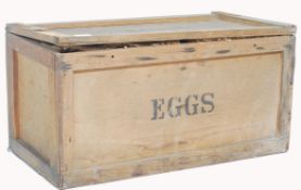 A stunning vintage 20th century Egg transportation box for retail shipping of eggs, the box