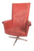 Howard Keith - Trend - A rare retro 1960's executive desk / swivel office chair upholstered in red