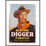 A rare mid century original counter top shop display stand sign for Players Digger Tobacco.