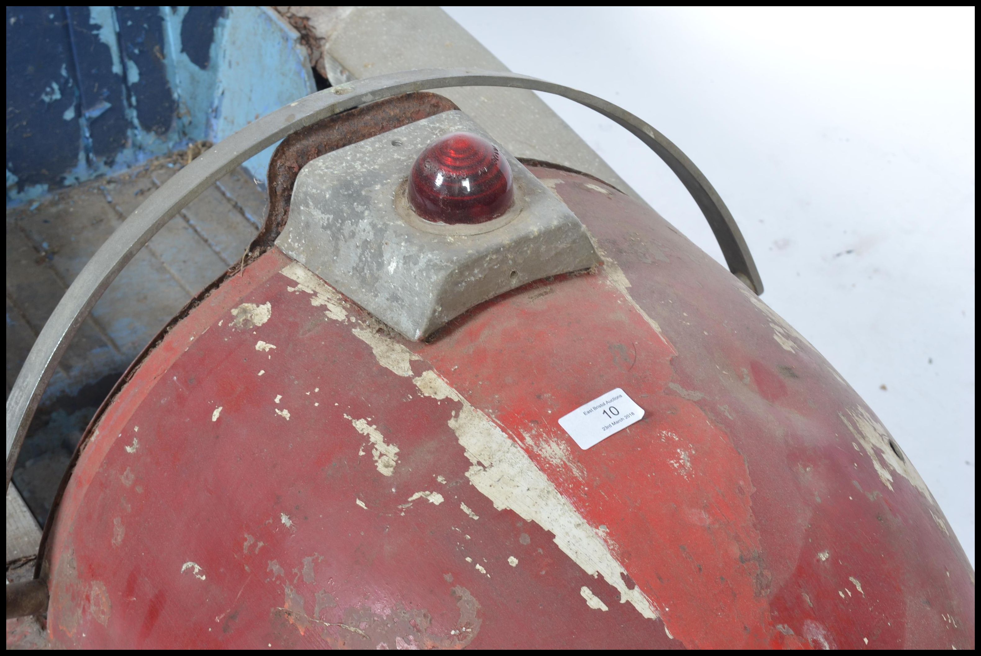 A mid century original fairground carousel ride spaceship rocket. The rocket with remains of - Image 3 of 6