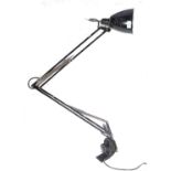 A vintage early 20th century Herbert Terry anglepoise lamp model 1209 in black colourway with