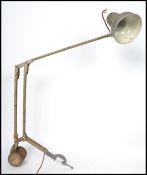 A 1940's Industrial enamelled metal anglepoise desk lamp by Admel ' Fingalite '. The lamp with