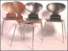 Arne Jacobsen - A set of 4 original ant chairs designed for Fritz Hansen , 3105 stacking chairs