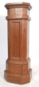A large pine early 20th century ecclesiastical Church french offertory / collections oak statuary