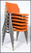 A set of  20th century DSC 106 stacking chairs by Giancarlo Piretti for Castelli. Stamped to